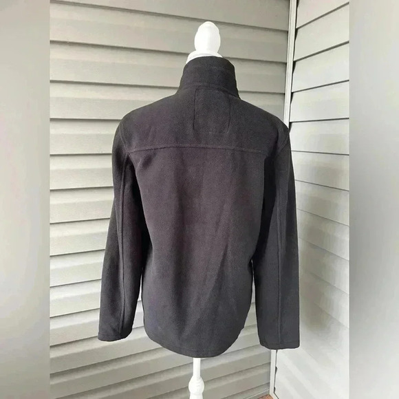 London Fog Men's Full Zip Fleece Black Jacket Sz M - Picture 3 of 9
